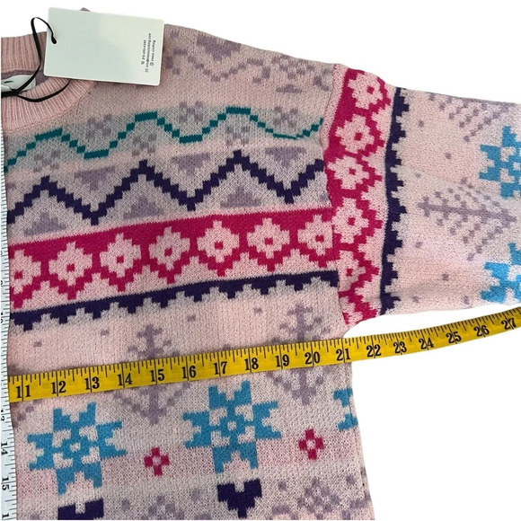 Klesis Winter Wonderland Snow Princess Sweater w/Feather Puff Cuffs Size M/L NWT - Picture 6 of 8